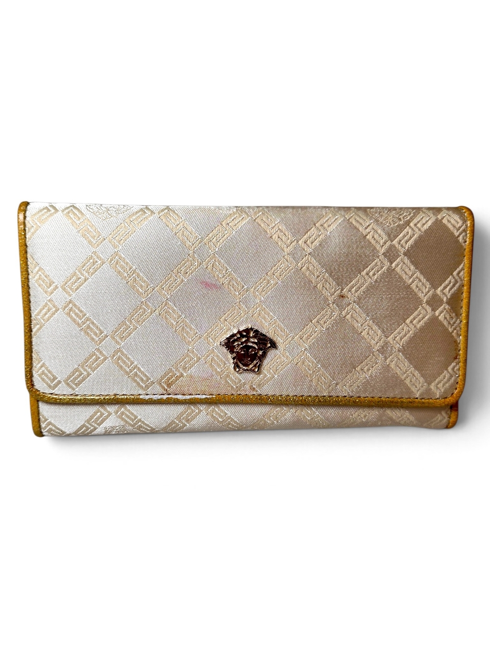 Versace Medusa Gold Jacquard Continental Wallet